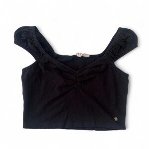 Women's Black Roxy Crop Top Size M